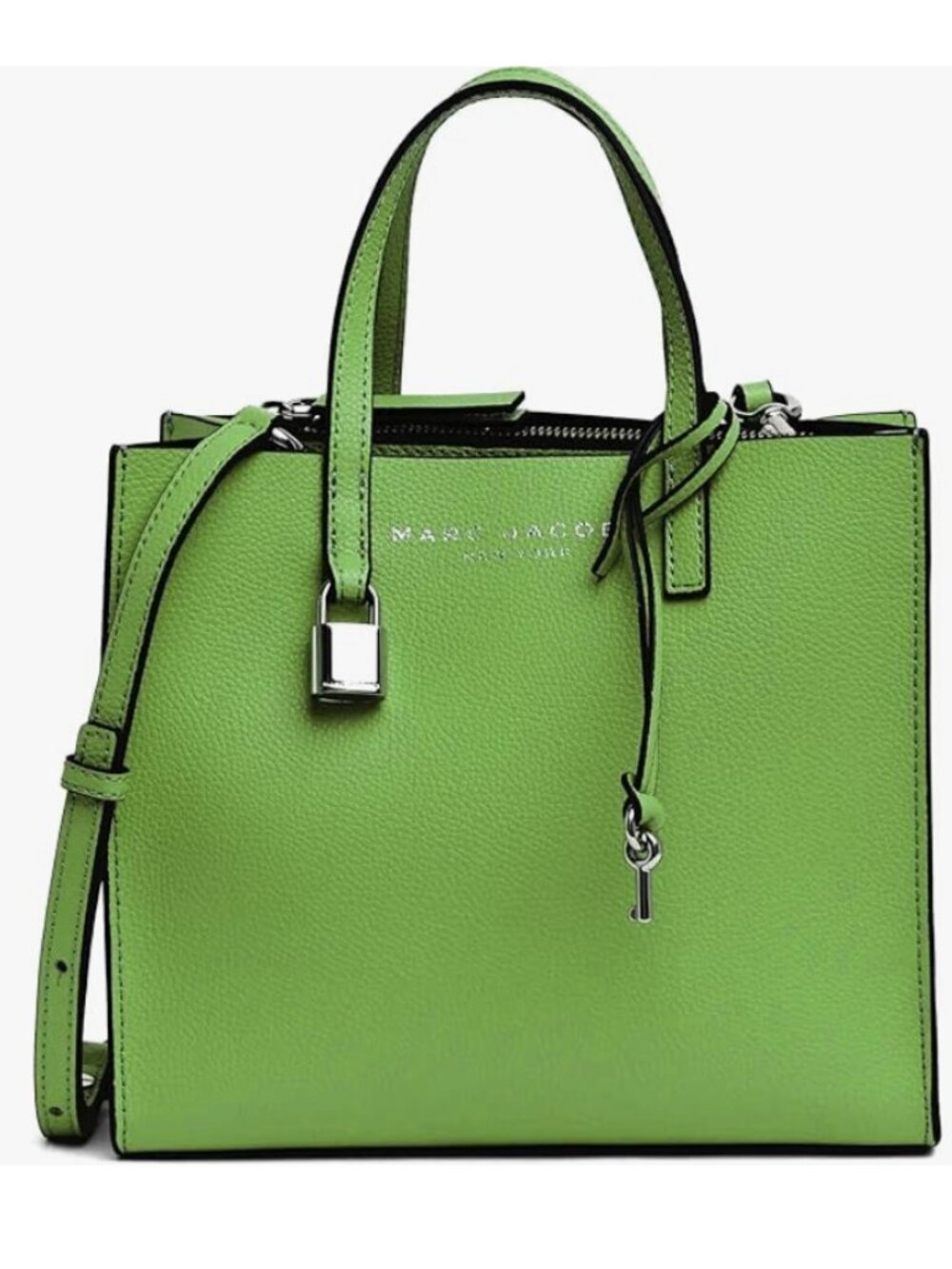 Marc Jacobs Mini Grind Leather Tote Green Lite Color